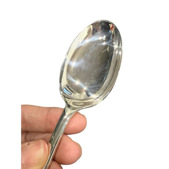 Gerity Georgian‎ Serving Spoon Fork Salad Reproduction Silverplate Vintage 13" - Picture 8 of 13